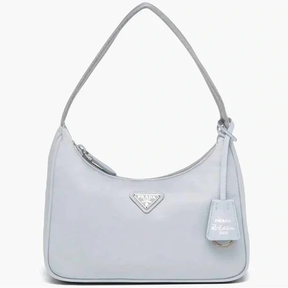 Prada Re-Edition 2000 Re-Nylon Mini Bag Cornflower Silver-tone - Picture 1 of 16